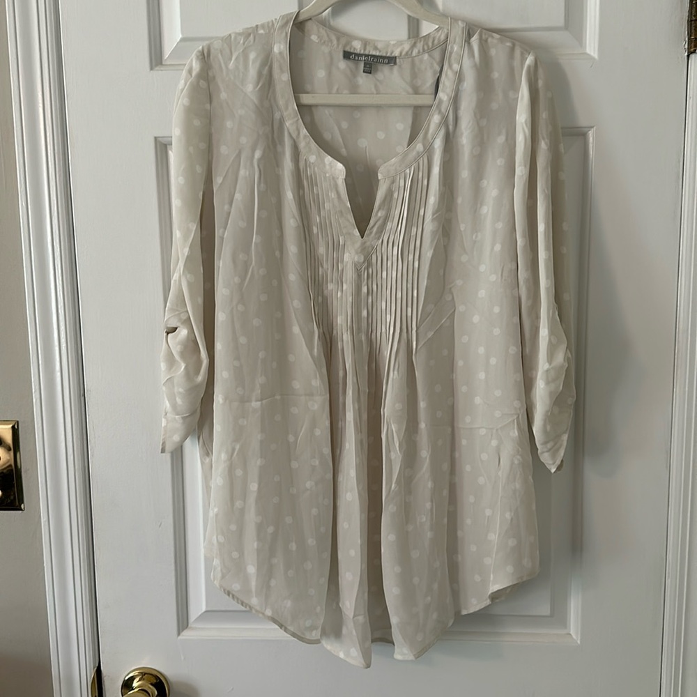 White maternity blouse